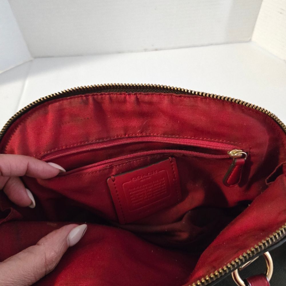 Coach Brown and Red Satchel - Picture 12 of 15